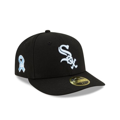 Black Chicago White Sox Hat - New Era MLB Father's Day Low Profile 59FIFTY Fitted Caps USA3059842